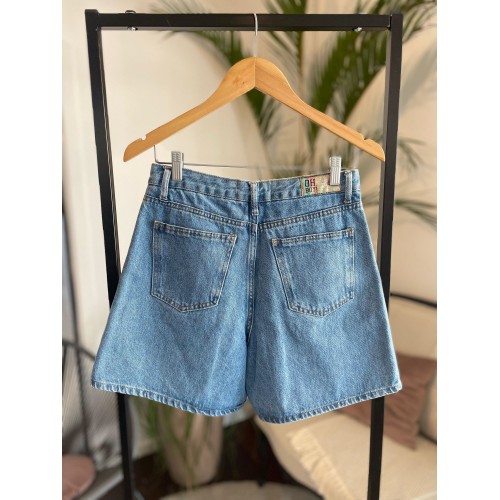 Shorts Jeans Baggy Médio 