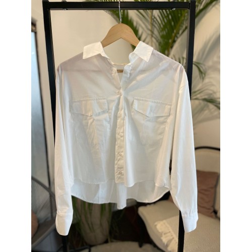 Camisa Tecido Tricoline Botões Branco