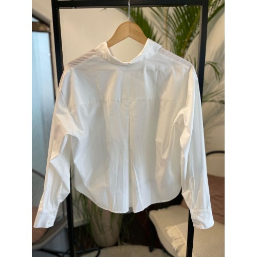 Camisa Tecido Tricoline Botões Branco