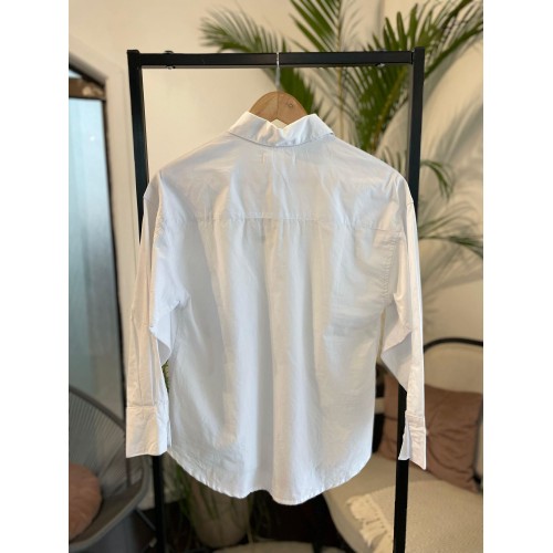 Camisa Tricoline Cava Deslocada Branco