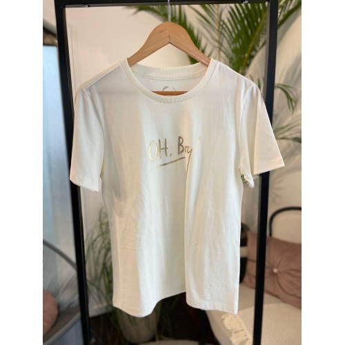 T-shirt Malha Silk OH BOY OFF WHITE