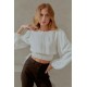 Blusa Tecido Pala Franzida Off White