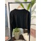 Blusa Tricot Trançada Preto