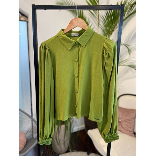 Camisa Manga Ampla Verde